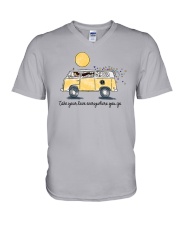 Take your love everywhere you go V-Neck T-Shirt thumbnail