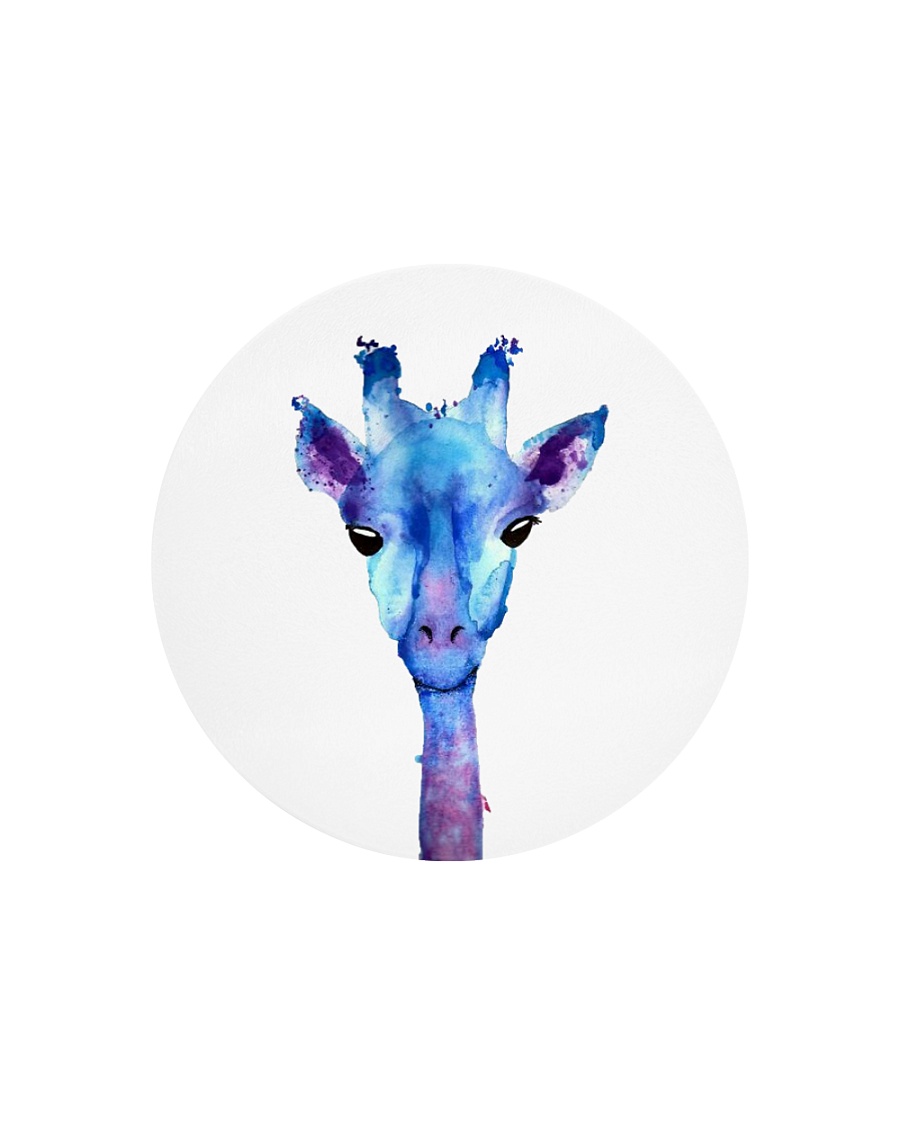 Blue Giraffe Circle Cutting Board