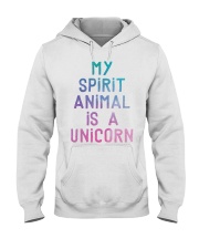 My Spirit Animal Is A Unicorn Hooded Sweatshirt thumbnail
