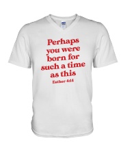 Perhaps You Were Born For Such A Time As This V-Neck T-Shirt thumbnail