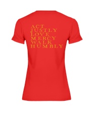 Act Justly Love Mercy Walk Humbly Premium Fit Ladies Tee thumbnail