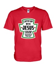 Catch Up With Jesus V-Neck T-Shirt thumbnail