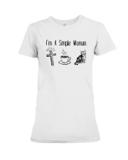 Cross Coffee And Cats Premium Fit Ladies Tee thumbnail