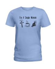Cross Coffee And Cats Ladies T-Shirt thumbnail
