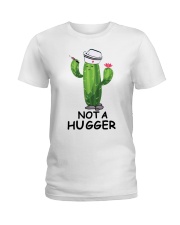 Not a hugger Ladies T-Shirt tile