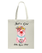 just a girl who loves pig Tote Bag tile