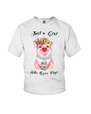just a girl who loves pig Youth T-Shirt tile