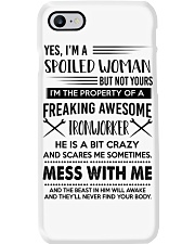 ironworker yes im a spoiled woman Phone Case tile