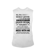 ironworker yes im a spoiled woman Sleeveless Tee tile