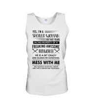 ironworker yes im a spoiled woman Unisex Tank tile