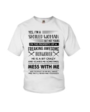 ironworker yes im a spoiled woman Youth T-Shirt tile