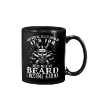Mess with me I'll let karma it's job Mug tile
