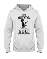 Never underestimate old man loves golf february Hooded Sweatshirt tile