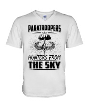 paratrooper hunters from the sky V-Neck T-Shirt tile