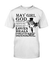 May girl god designed me created me Premium Fit Mens Tee tile