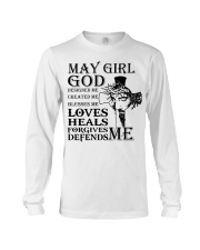 May girl god designed me created me Long Sleeve Tee tile