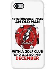 Never underestimate an old man with a golf clubs who was born in december Phone Case tile