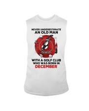 Never underestimate an old man with a golf clubs who was born in december Sleeveless Tee tile