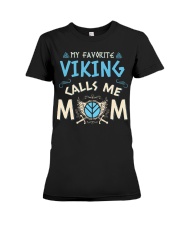 My favorite viking calls me mom Premium Fit Ladies Tee tile