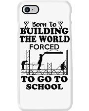 born to building the world forced scaffolder Phone Case tile