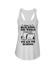 born to building the world forced scaffolder Ladies Flowy Tank tile