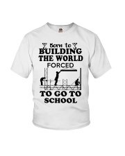born to building the world forced scaffolder Youth T-Shirt tile