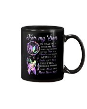 For my son i hide my tears when i say your name but the pain in my heart is still the same although i smile and seem care freee there is no one who mi Mug tile