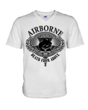 paratrooper death from above V-Neck T-Shirt tile