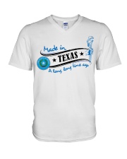 plumber made in texas V-Neck T-Shirt tile