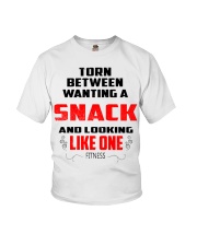 torn between wating a snack Youth T-Shirt tile
