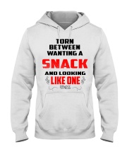 torn between wating a snack Hooded Sweatshirt tile