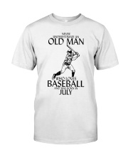 Never underestimate an old man july Premium Fit Mens Tee tile