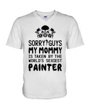 sorry guys my mommy is taken by the world V-Neck T-Shirt tile