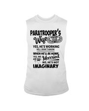 Paratrooper 's wife yes he is working Sleeveless Tee tile