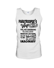 Paratrooper 's wife yes he is working Unisex Tank tile