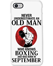 Never Underestimate Old Man Boxing September Phone Case tile