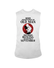 Never Underestimate Old Man Boxing September Sleeveless Tee tile