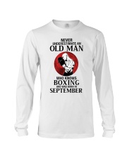 Never Underestimate Old Man Boxing September Long Sleeve Tee tile