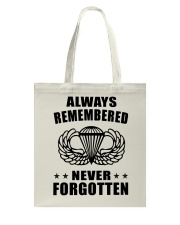 paratrooper always remembered never forgotten Tote Bag tile