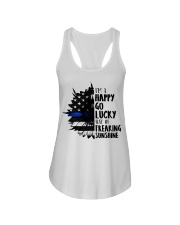 Police Officer i am happy go Ladies Flowy Tank tile