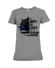 Police Officer i am happy go Premium Fit Ladies Tee tile