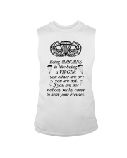 being airborne is like being a virgin Sleeveless Tee tile