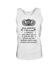 being airborne is like being a virgin Unisex Tank tile
