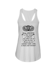 being airborne is like being a virgin Ladies Flowy Tank tile
