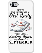 never underestimate an old lady September nurse Phone Case tile