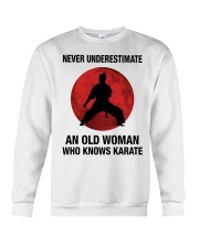 Never underestimate an old woman who knows karate Crewneck Sweatshirt tile