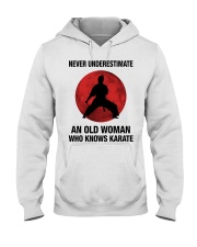 Never underestimate an old woman who knows karate Hooded Sweatshirt tile