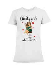 Chubby girls cuddle better Premium Fit Ladies Tee tile