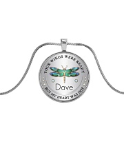 Your wings were ready but my heart was not Metallic Circle Necklace front