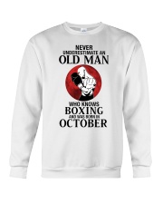 Never Underestimate Old Man Boxing October Crewneck Sweatshirt tile